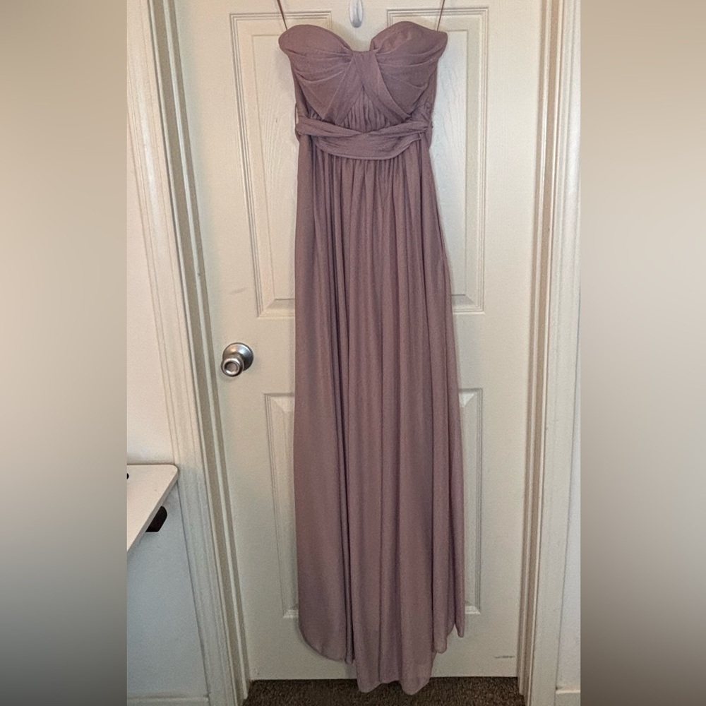 Birdy Grey Grace Convertible Chiffon Maxi Dress – Mauve Homecoming Formal - Picture 9 of 12